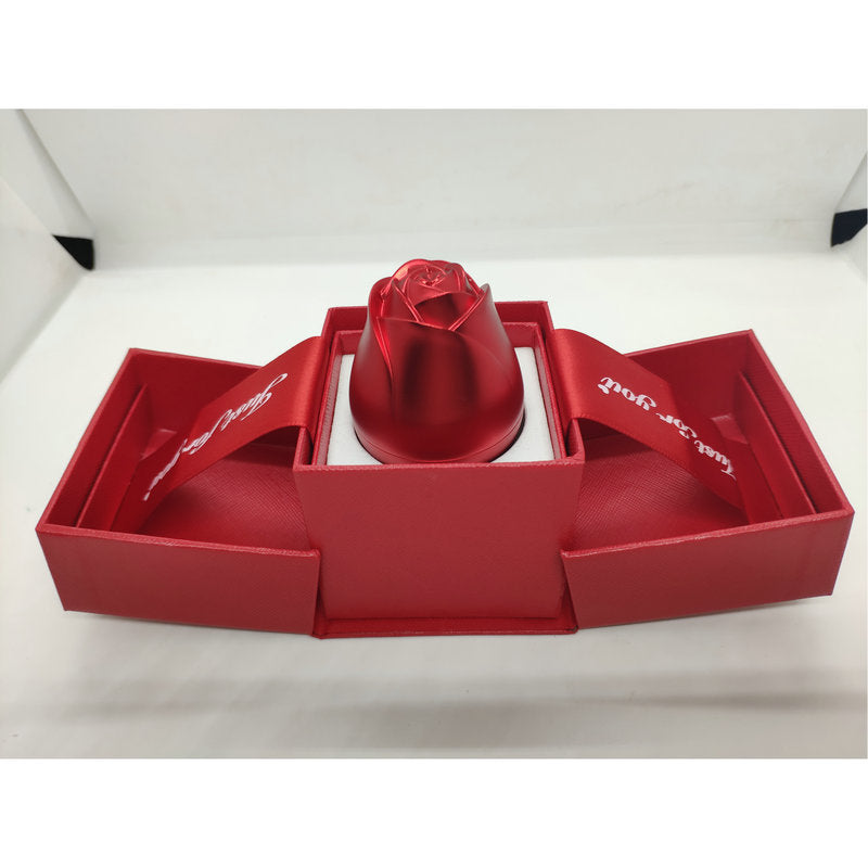 Metal Lifting Rose Jewelry Gift Box Valentine's Day Aluminum Alloy Ring Necklace Net Red Gift Jewelry Box