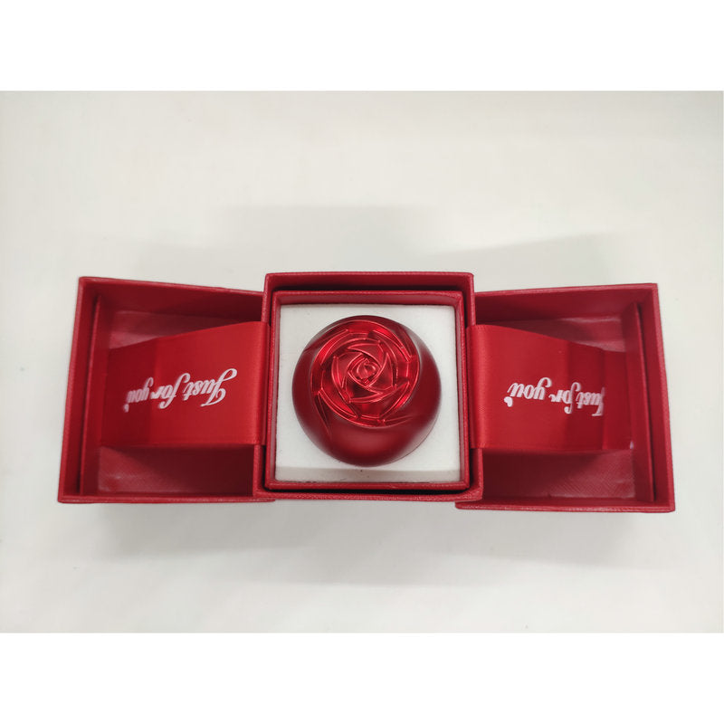 Metal Lifting Rose Jewelry Gift Box Valentine's Day Aluminum Alloy Ring Necklace Net Red Gift Jewelry Box