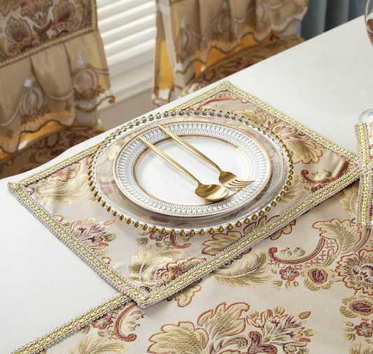 Placemat Table Mat Jacquard Anti-scalding Heat Insulation Plate Bowl West Placemat