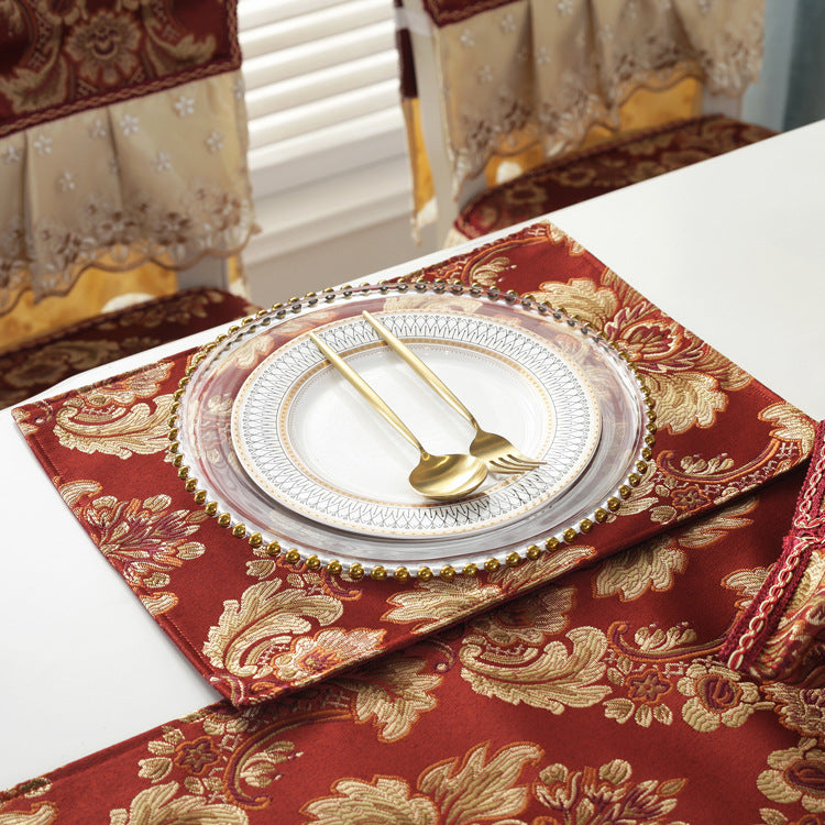 Placemat Table Mat Jacquard Anti-scalding Heat Insulation Plate Bowl West Placemat