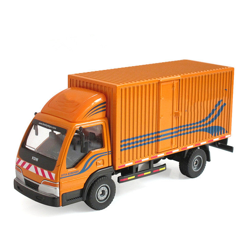Alloy Simulation Van Truck Model Engineering Transport Vehicle Toy