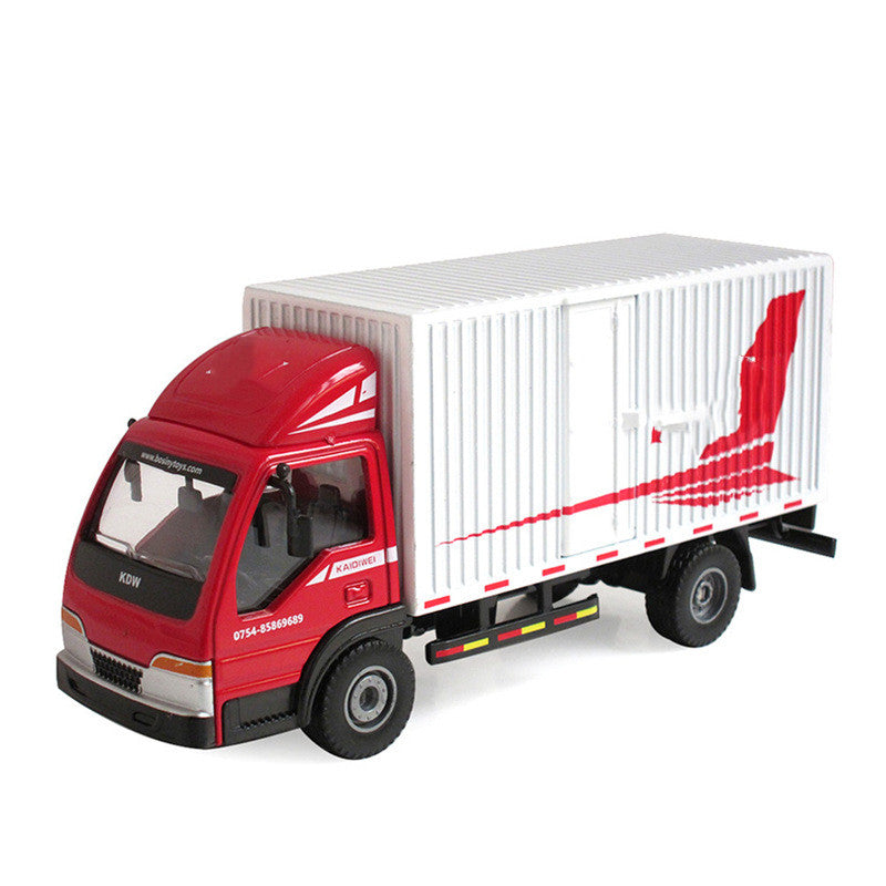 Alloy Simulation Van Truck Model Engineering Transport Vehicle Toy