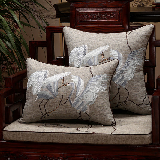 New Chinese Mahogany Sofa Cushion With Backrest Arhat Mattress Five-piece Solid Wood Furniture Chair Cushion Cushion Custom