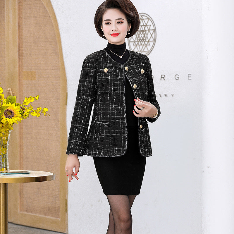 Middle Aged Mother"s Coat Women"s Spring And Autumn New 40-Year-old 50 Middle-Aged And Old Women"s Wear Small Fragrance Spring Jacket Short