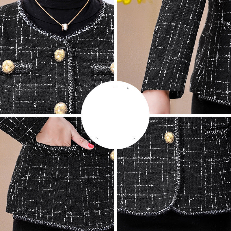 Middle Aged Mother"s Coat Women"s Spring And Autumn New 40-Year-old 50 Middle-Aged And Old Women"s Wear Small Fragrance Spring Jacket Short