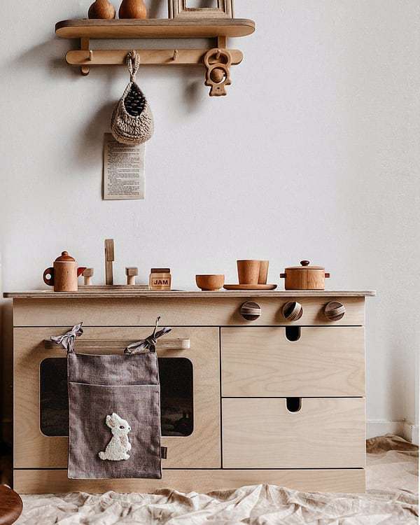 Embroidered Cotton And Linen Baby Bed Baby Carriage Seat Back Door Hanging Bag