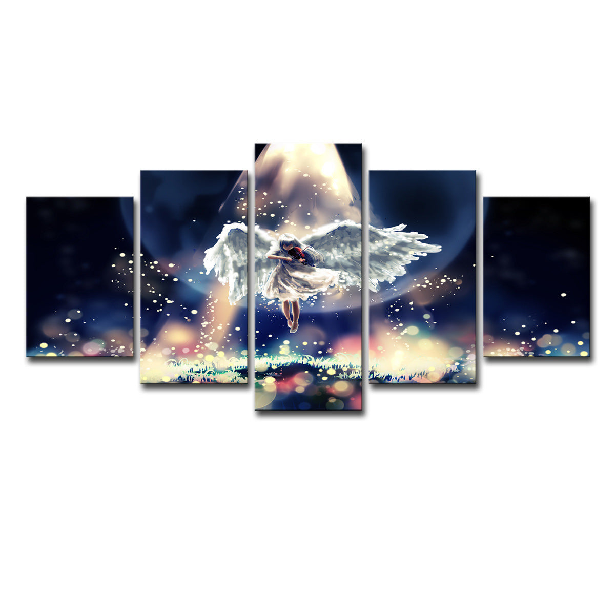 5 Board Wall Art Little Angel Firefly Lullaby Home Decoration Painting