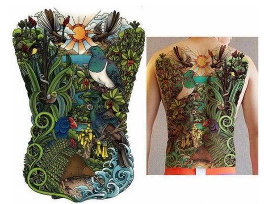 Oversized Full Back Tattoo Stickers Waterproof And Eco-friendly Tattoo Stickers On The Back Can be customized