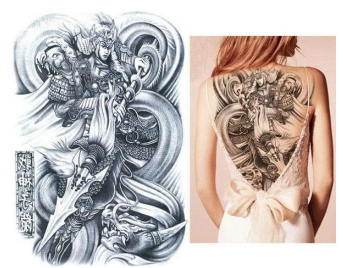 Oversized Full Back Tattoo Stickers Waterproof And Eco-friendly Tattoo Stickers On The Back Can be customized