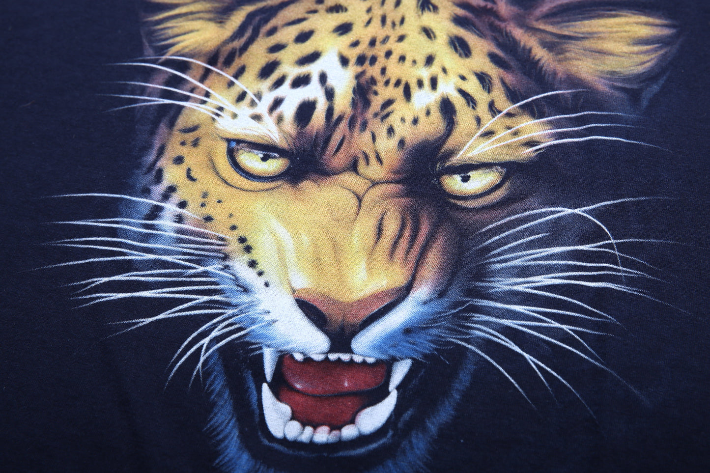 3D Night Leopard Pattern Short-sleeved T-shirt Trend Men's 3D Printing Plus Fat Plus Size T-shirt Half-sleeved