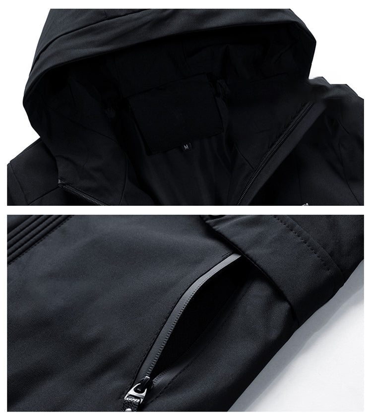 Spring And Autumn Fattening Plus Size Hooded Windbreaker