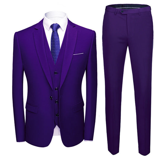 PURPLE Men's Business Suits FORMAL OCCASSION Dress Suit Set