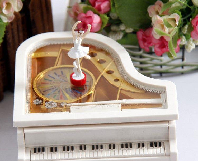 Dancing Girl Piano Rotating Ballet Music Box Music Box Clockwork Gift Home Decoration Crafts