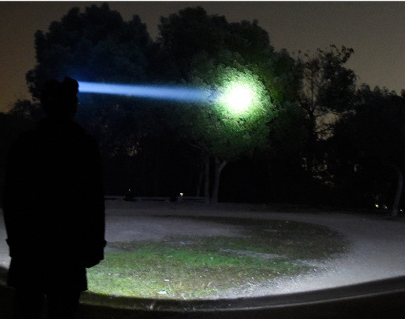 Long Shot Side Miner S Lamp With Head Mounted Flashlight