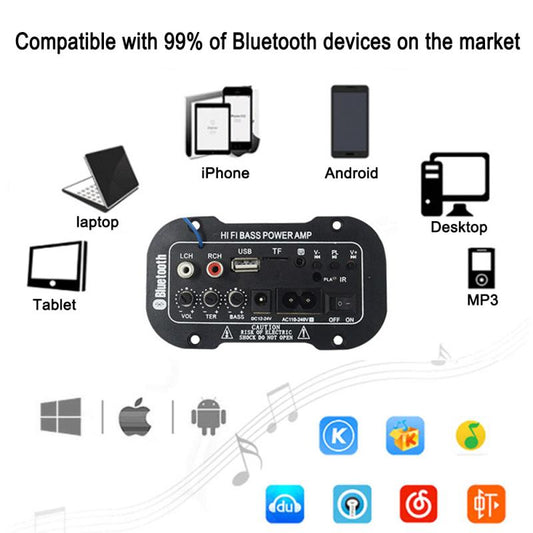 High-Power Subwoofer Amplifier Board Built-In Bluetooth