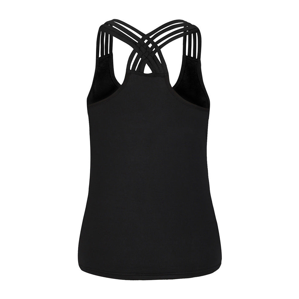 Mandala Printed Cross - Back Vest For Ladies