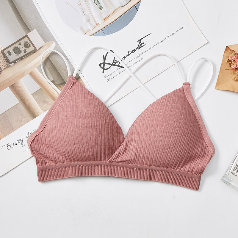 Threaded Hollow Beauty Back Cross Strap Tube Top