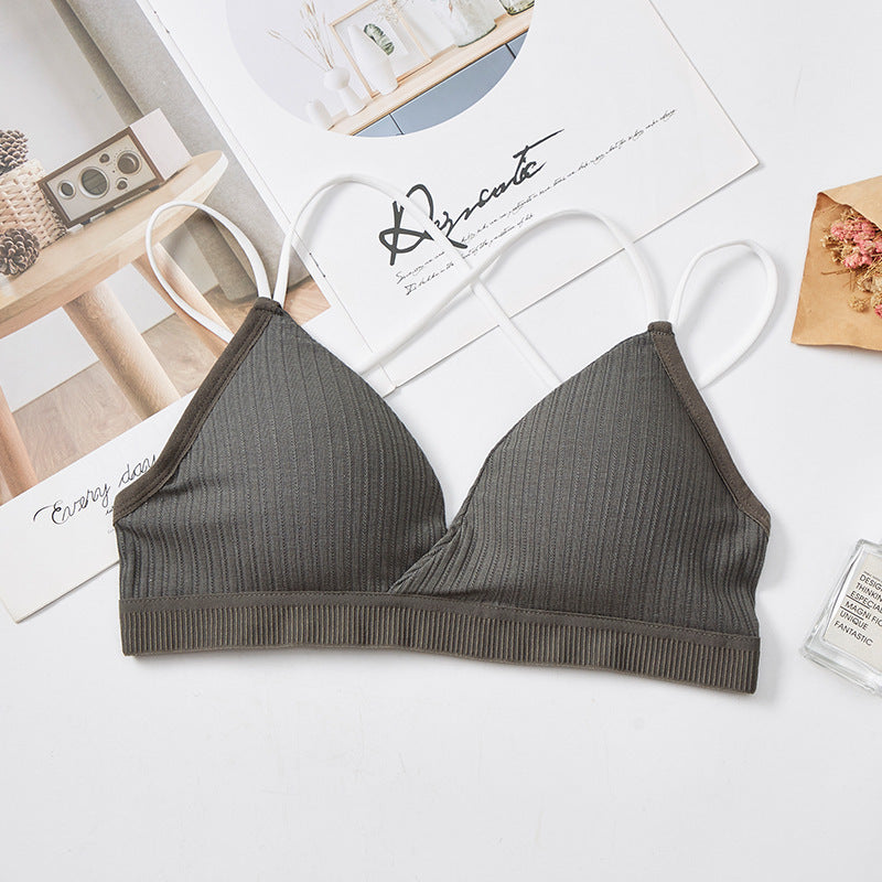 Threaded Hollow Beauty Back Cross Strap Tube Top