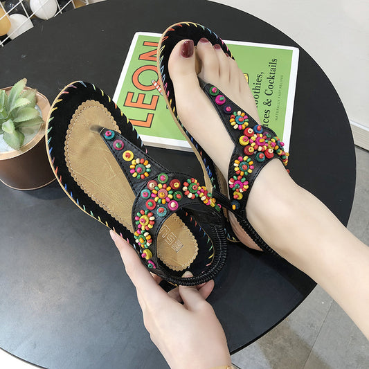 Sandals Women's Beaded Beach Shoes Women - FLIPSTYLEZLLC