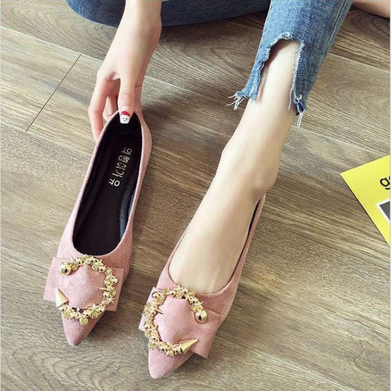 Shallow Mouth Tip Flats For Women Soft Lazy A Pedal Shoes Flat Shoes Women Shoes Woman - FLIPSTYLEZLLC