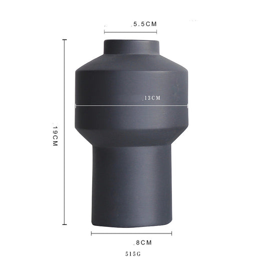 Carved Geometric Vase Frosted Decorative Ornaments Flowerware Ceramic Ware