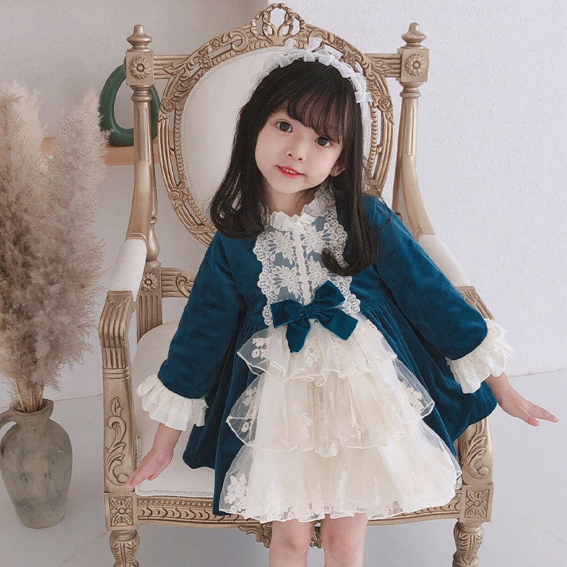 One Year Old Dress Baby Girl Dress Spring Summer Dress Foreign Child Lolita Spanish Girl Princess Dress