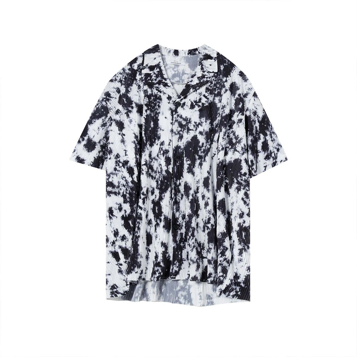 Products Trendy Korean Ins Loose And Handsome Retro Pattern Drape Shirt Men