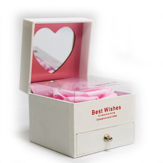 Creative Flip Jewelry Preserved Flower Gift Box Valentine'S Day Roses