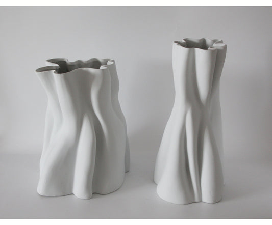 Model Room Living Room Entrance White Ceramic Biscuit Large Vase