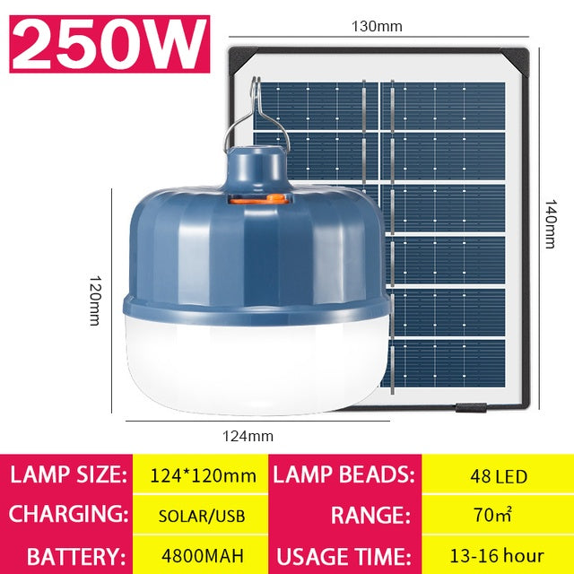 Led Solar Rechargeable Outdoor Garden Light Bulb