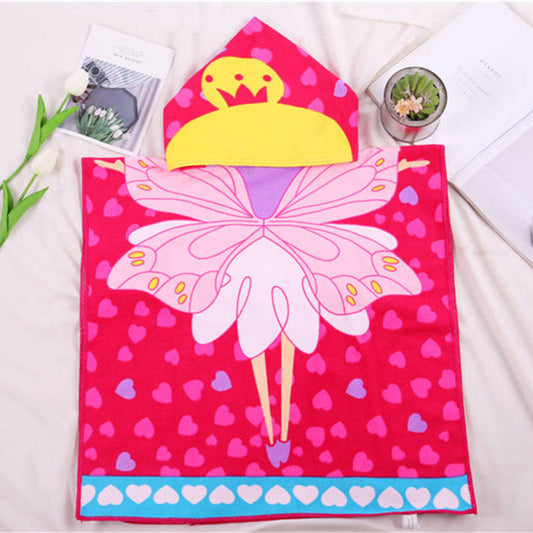 Children's Bath Towel Cartoon Beach Clothes With Hood