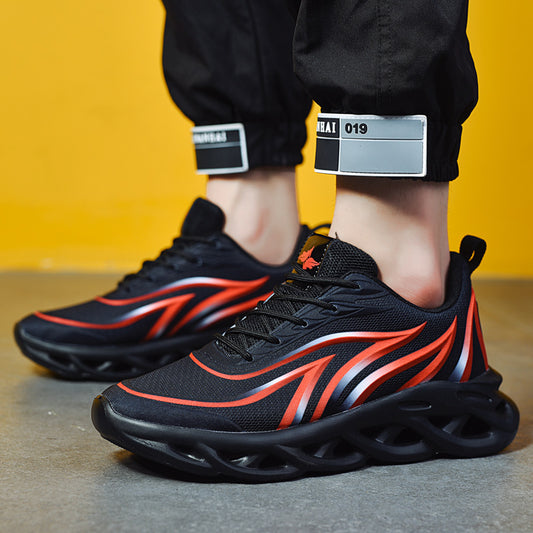 Sports casual running increase white shoes