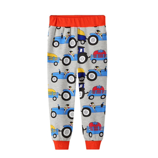 Boys' Stylish Two-piece Pair Of Long-sleeved Trousers