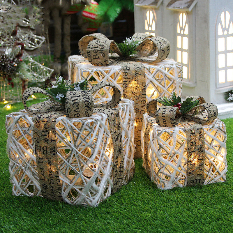 Three-piece luminous iron gift box