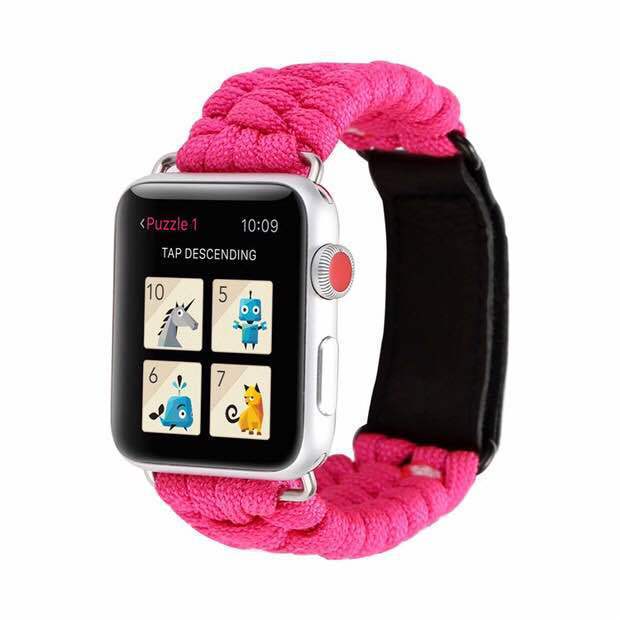 Compatible with Apple, Velcro Braided Umbrella Cord Iwatch Strap