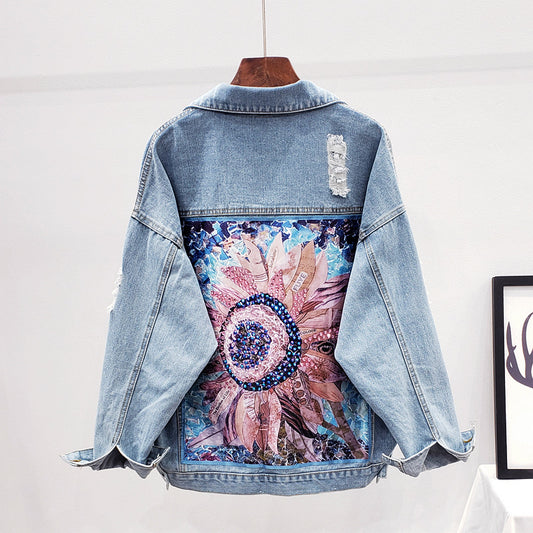 Women's Plus Size Short Jacket Denim Jacket