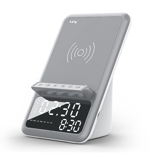 Bluetooth Speaker Clock With Wireless Charger Phone Holder
