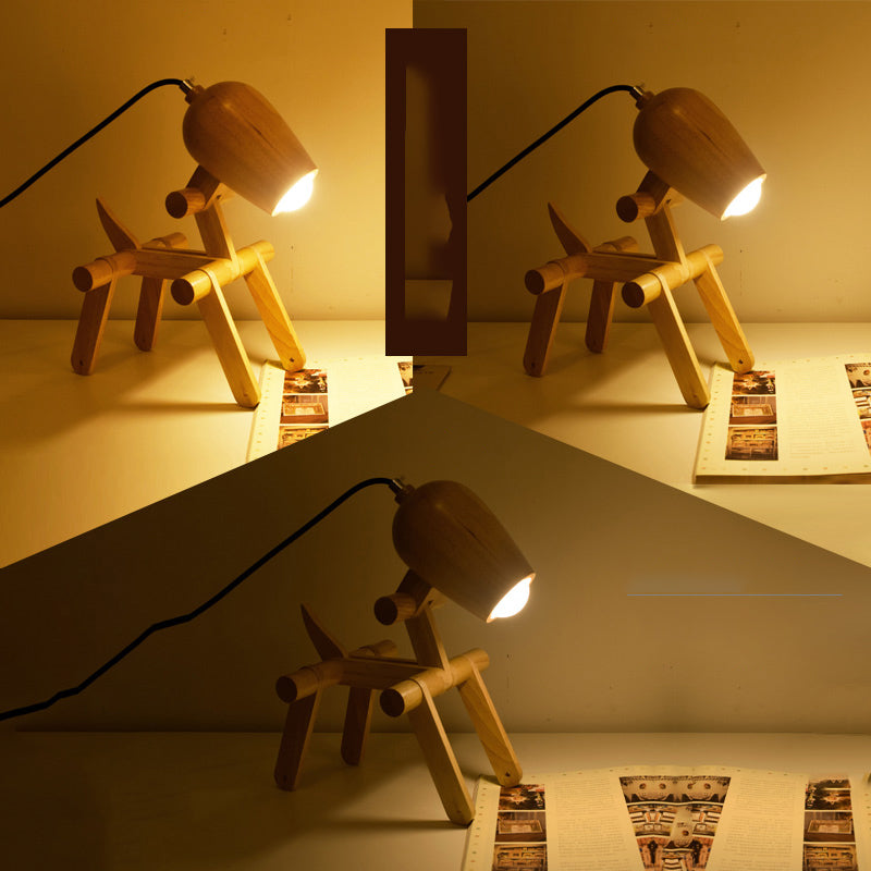 Personalized solid wood table lamp