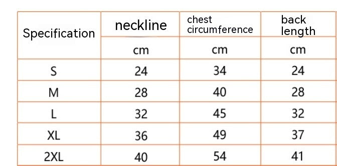 Winter Clothing Cotton Coat Dog Clothes Chest And Back Size Casual Cotton-padded Jacket Pet's Chest-back