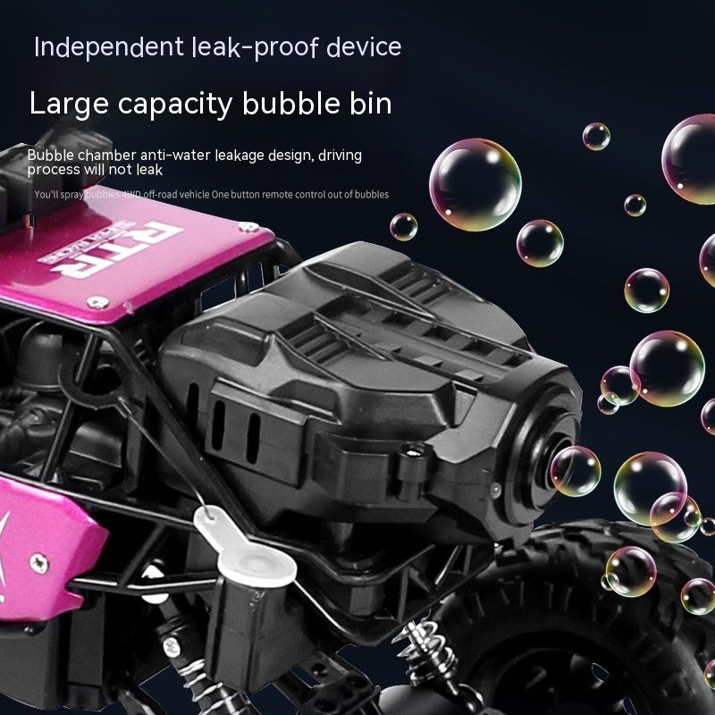 Alloy Four-wheel Drive Off-road Vehicle Remote Control Car Bubble Machine Toy Car