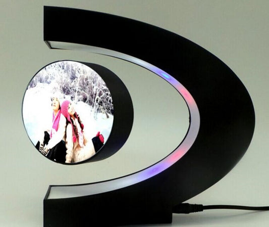 Electronic Magnetic Floating LED 3D Photo Frame Night Light