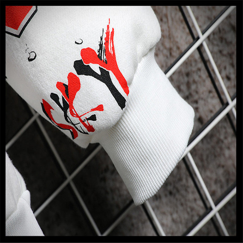 Fashion Printed Plus Size Sweater Coat Men's