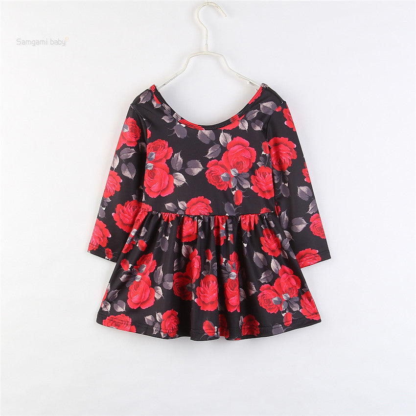 Floral round neck dress