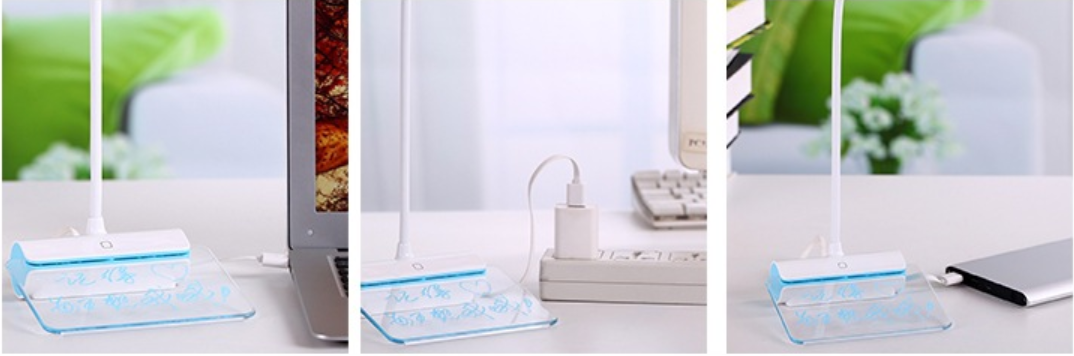 Rechargeable LED lamp message board table lamp