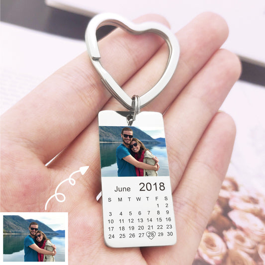 Personalized Custom Special Date Calendar Keychain