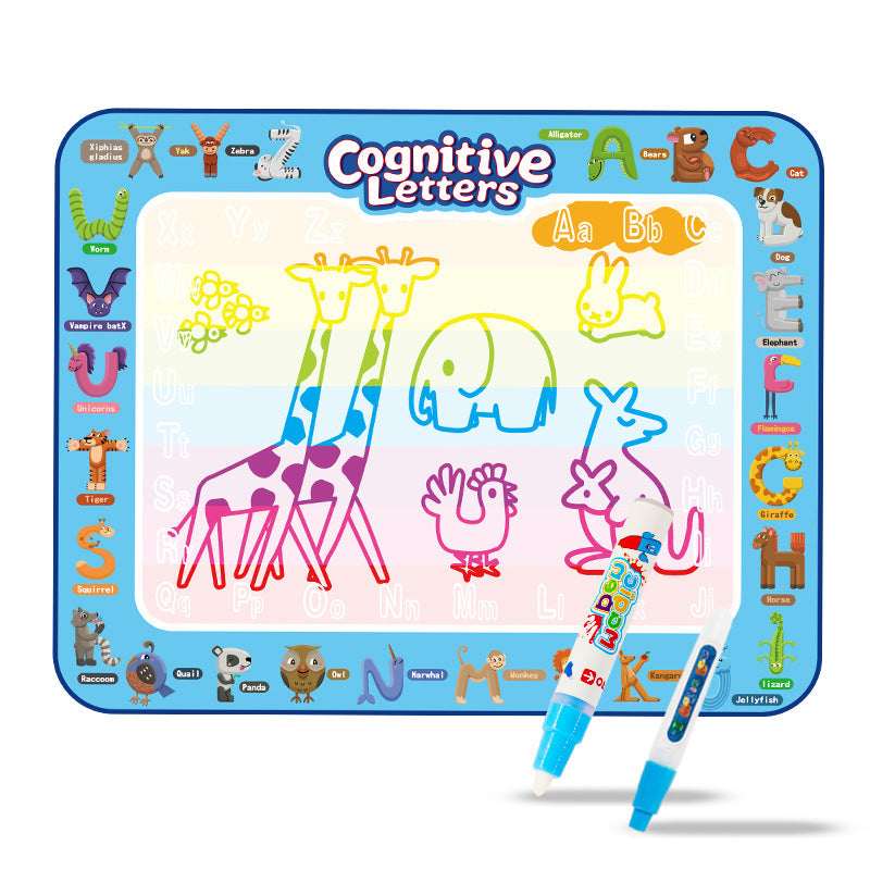 Children's Water Canvas Letters Cognitive Graffiti Mat Educational Writing Board