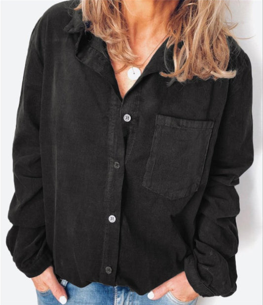 New Style Corduroy Women's Plus Size Shirt Jacket