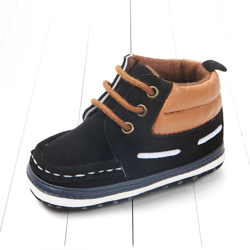 Lacing solid color casual walking shoes