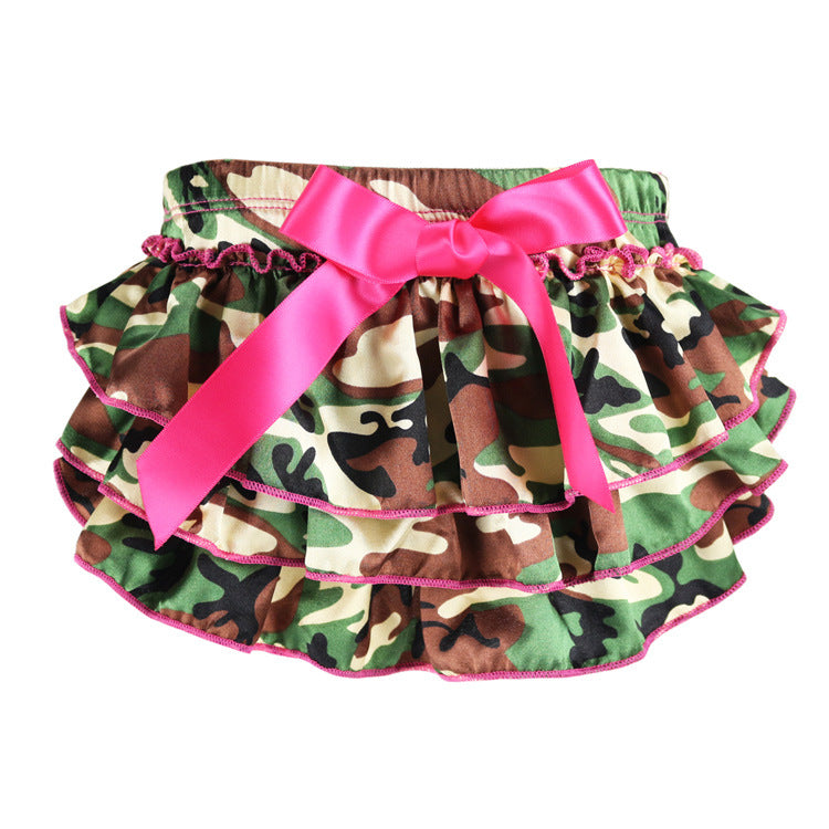 Children's satin lace shorts
