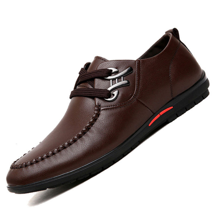 Fashion leisure shoes breathable hollow punch lace business men's shoes